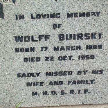 BUIRSKI Wolff 1889-1959
