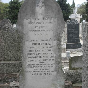 COHEN Ernestine 1873-1939