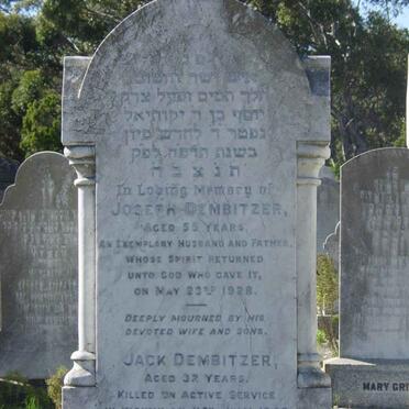 DEMBITZER Joseph -1928 :: DEMBITZER Jack -1945