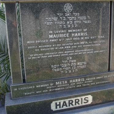 HARRIS Maurice -1950 &amp; Meta -1954