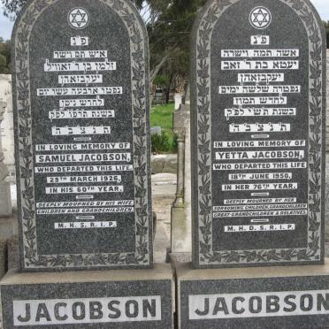 JACOBSON Samuel -1926 &amp; Yetta -1950