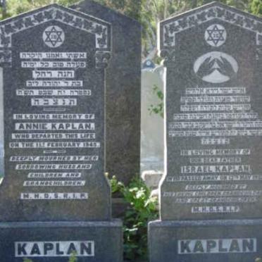 KAPLAN Israel -195? &amp; Annie -1945