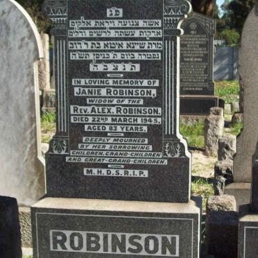ROBINSON Janie  -1945 