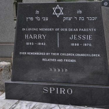 SPIRO Harry 1893-1942 &amp; Jessie 1898-1970