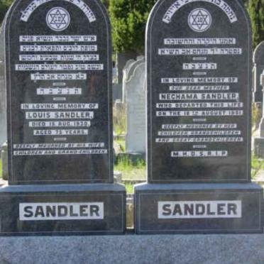 SANDLER Louis -1930 &amp; Nechama -1951