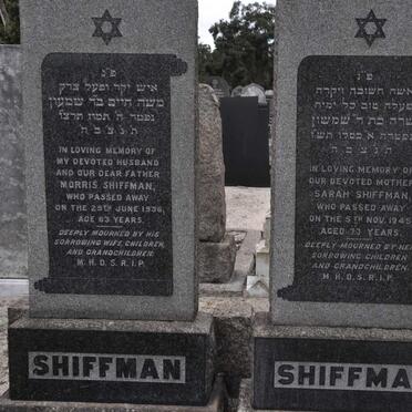 SHIFFMAN Morris -1936 &amp; Sarah -1945