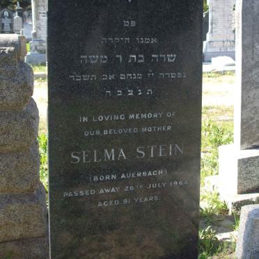 STEIN Selma nee AUERBACH -1964 