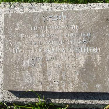 SIMON Martha Sarah 1885-1967