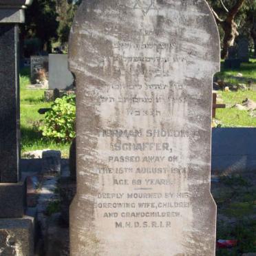 SCHAFFER Herman Sholom  -?