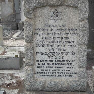 SLOMOWITZ A.M. -1929