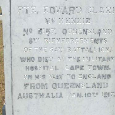 McKENZIE Edward Clark -1917