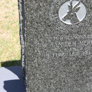 MERWE W., van der -1944