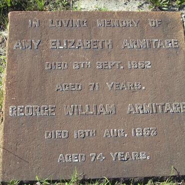 ARMITAGE George William -1953 &amp; Amy Elizabeth -1952 