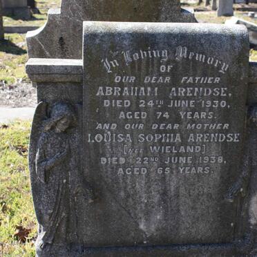 ARENDSE Abraham -1930 &amp; Louisa Sophia WIELAND -1938