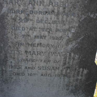 ABBOTT Mary Ann 1853-1927