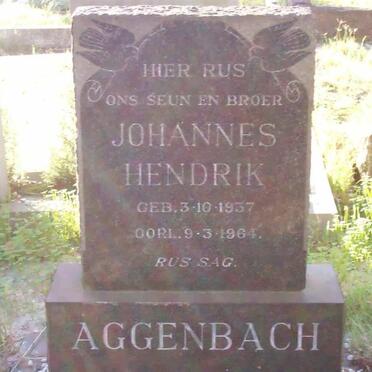 AGGENBACH Johannes Hendrik 1937-1964