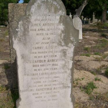 ANDERSON James  -1934 &amp; Caroline Gosewina -1946