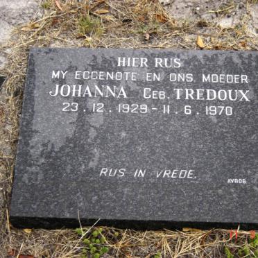 ANDERSON Johanna nee TREDOUX 1929-1970