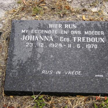 ANDERSON Johanna nee TREDOUX 1929-1970