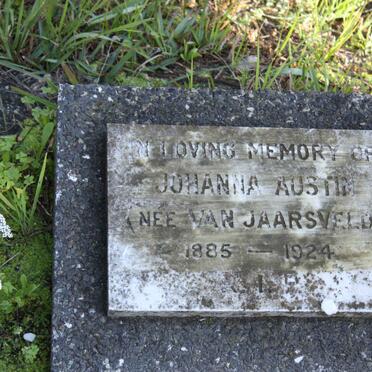 AUSTIN Johanna nee VAN JAARSVELD 1885-1924