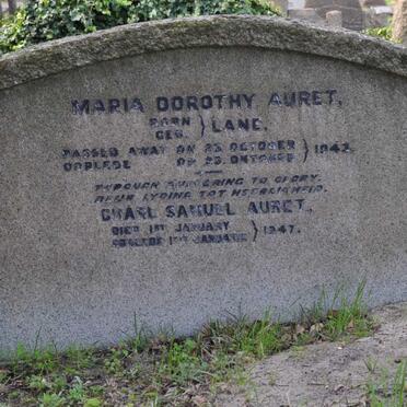 AURET Charl Samuel -1947 &amp; Maria Dorothy LANE -1942