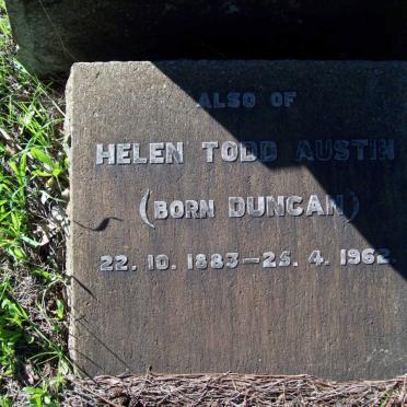 AUSTIN Helen Todd nee DUNCAN 1883-1962