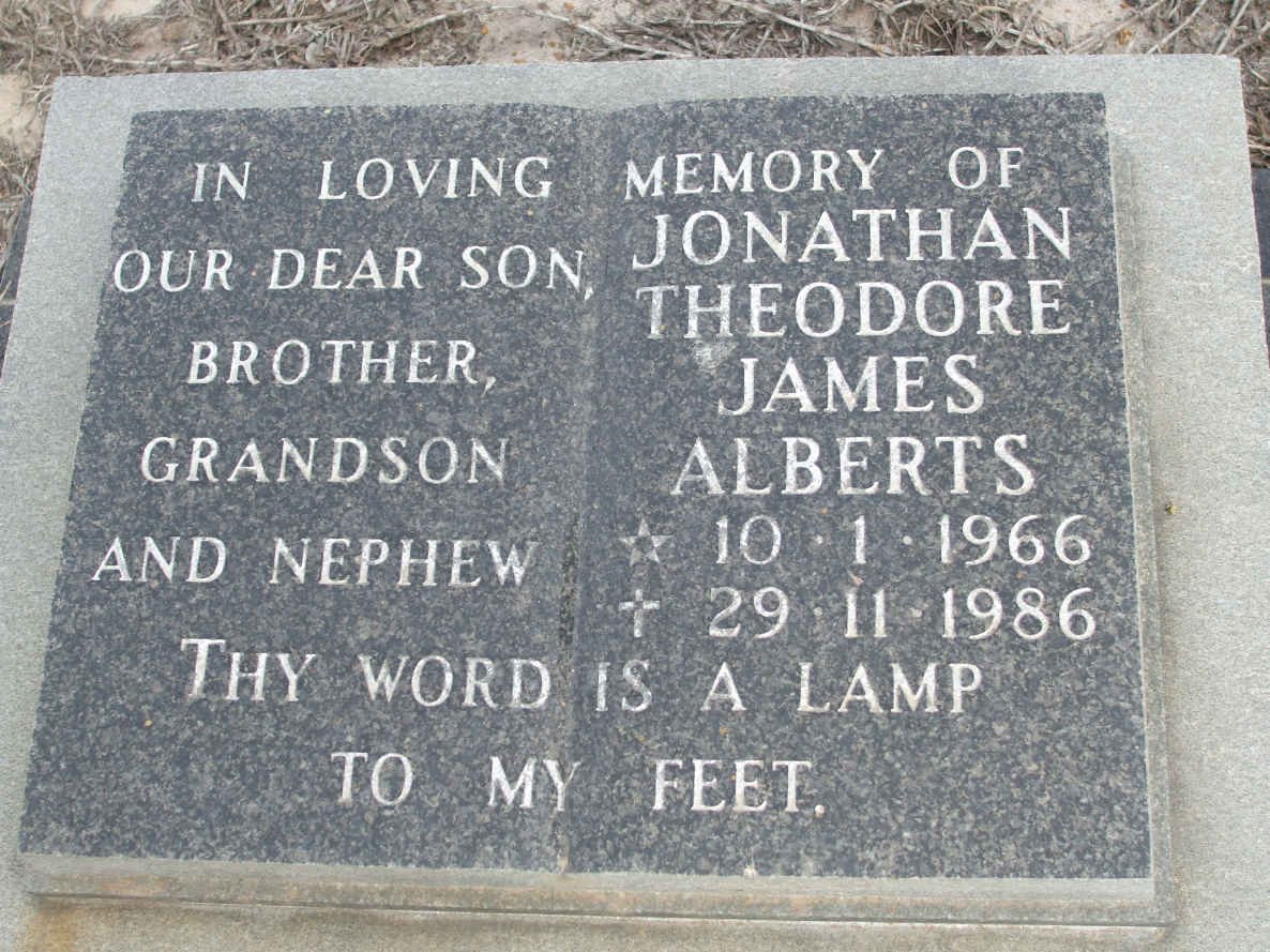 ALBERTS Jonathan Theodore James 1966-1986