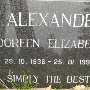 ALEXANDER Doreen Elizabeth 1936-1995
