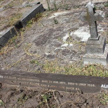 ALLEN WILLIAM Robert -1926 &amp; Alida J.C. nee HOOGENDOORN 1874-1920 :: ALLEN Alida M.