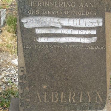 ALBERTYN Sophia Louisa 1872-1956