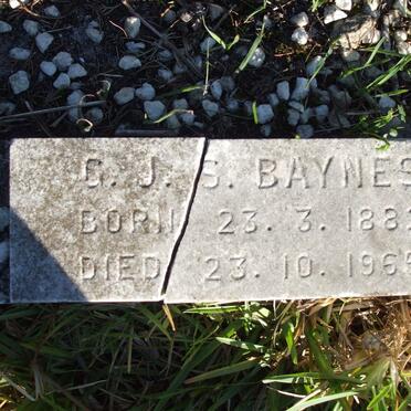 BAYNES G.J. 1882-1965