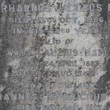 BAM Gerhardus Jacobus-1906 :: BAM Wybo Canzius 1883-1940 :: BAM Johannes Hendrickus -1915