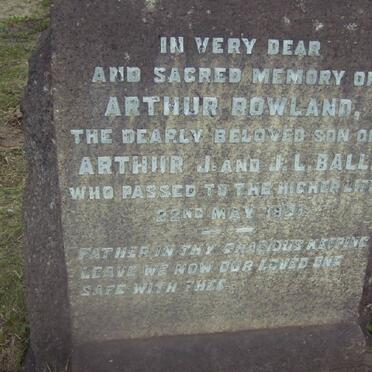 BALL Arthur Rowland -1931