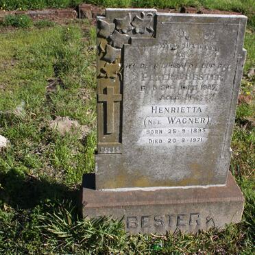 BESTER Peter J. -1947 &amp; Henrietta WAGNER 1895-1971