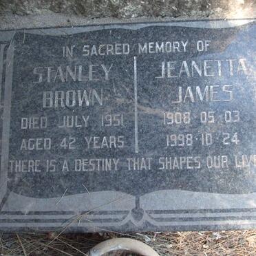 BROWN Stanley 1951 :: JAMES Jeanetta 1908-1998