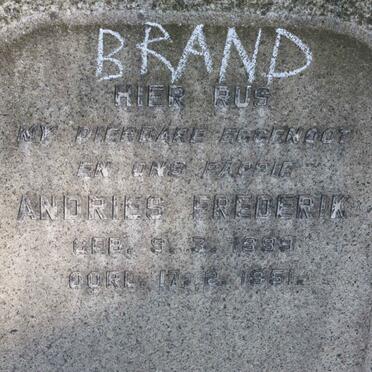 BRAND Andries Frederik 1889-1951