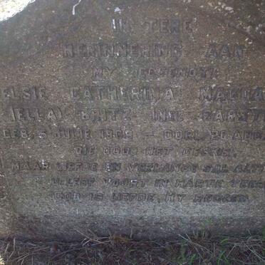 BRITZ Elsie Catherina Magdalena nee CARSTENS 1909-1944