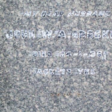 BROCKER John W.A. -1936 