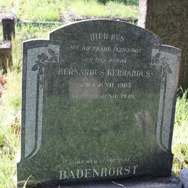 BADENHORST Bernhardus Gerhardus 1903-1949