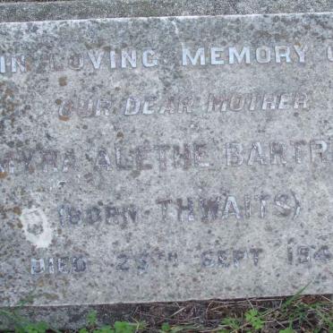 BARTRAM Myra Alethe nee THWAITS -1941