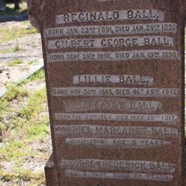 BALL Reginald 1891-1892 :: BALL Gilbert George 1892-1895