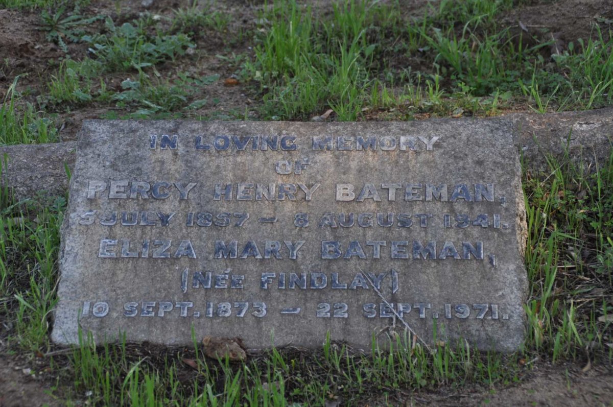 BATEMAN Percy Henry 1857-1941 &amp; Eliza Mary FINDLAY 1873-1971