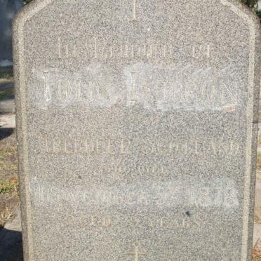 BARRON John  ?-1878