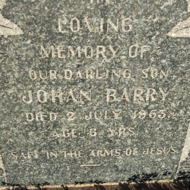 BARRY Johan -1953
