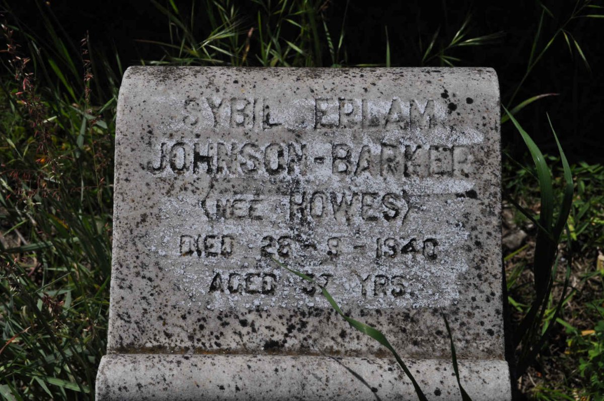 BARKER Sybil Eplam, JOHNSON nee HOWES -1940