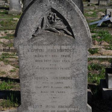 BREMRIDGE Edwin 1860-1913 &amp; Frances -1915 :: BREMRIDGE Mervyn Bush -1918