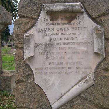 BRUNT James Owen 1851-1920 &amp; Helen 1855-1936
