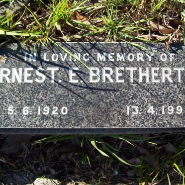 BRETHERTON Ernest E. 1920-1998