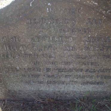 BRITZ Elsie Catherina Magdalena nee CARSTENS 1909-1944