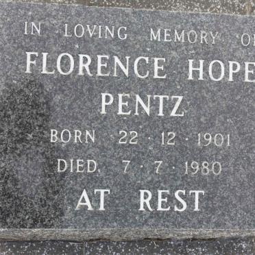 PENTZ Florence Hope 1901-1980